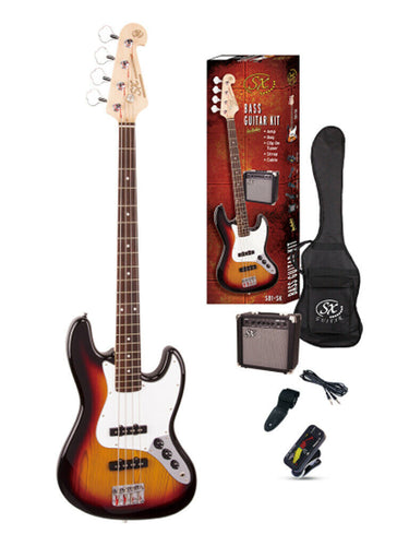 SX J-Style Bass Guitar & Amplifier Package