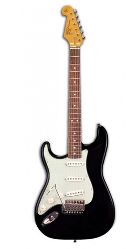 SX 3/4 Size Electric Guitar - Left Hand Black