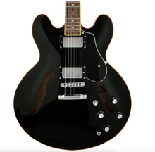SX 335 Style Semi-Hollow Electric Guitar - Black