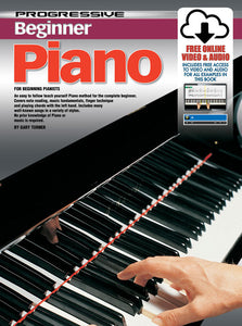 Progressive Beginner Piano Book/Online Video & Audio Book
