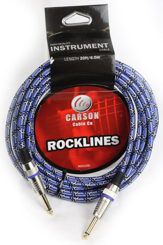Carson Rocklines 20' Braided Guitar Cable