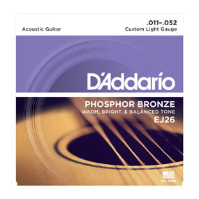D'Addario Phospher Bronze Custom Light Acoustic Guitar Strings