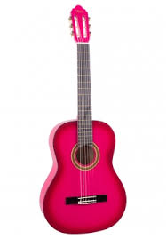Valencia 3/4 Size Nylon String Guitar - Pink Sunburst